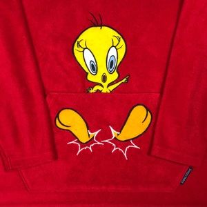 00'S Looney Tunes TWEETY Fleece Full Zip Hoodie Women's XL /eaa492802